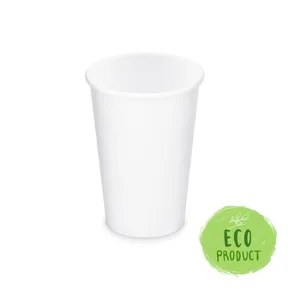 Pappbecher weiß 330 ml, L (Ø 80 mm) [50 Stück]