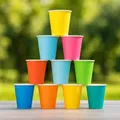 Pappbecher (FSC Mix) hellblau Durchmesser 74mm 240ml [10 St.]