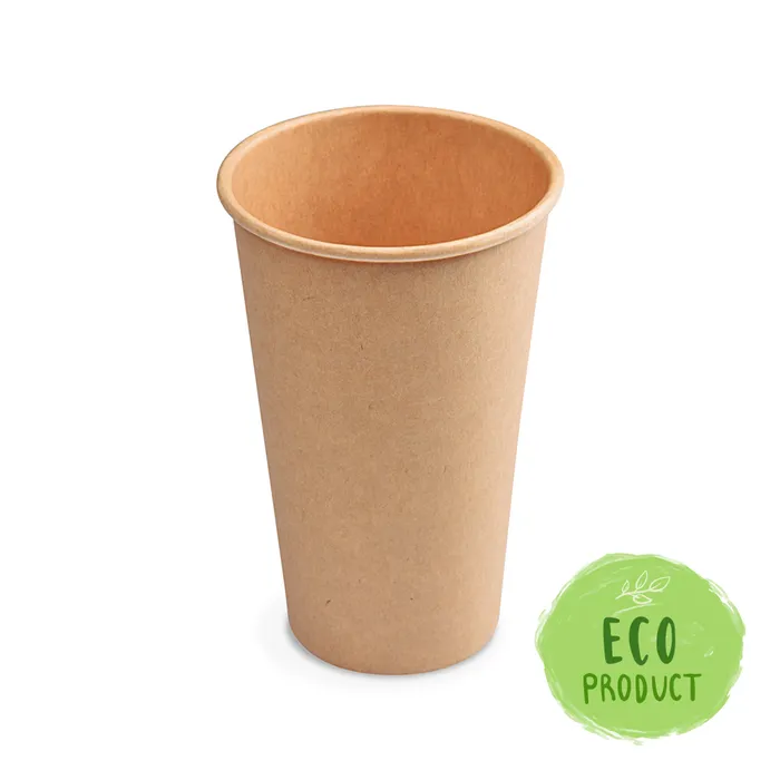 Hauptproduktbild Papírový kelímek hnědý 510 ml, XL (průměr 90 mm) [50 ks]
