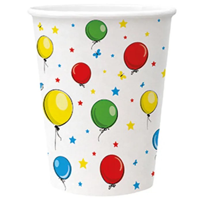 Hauptproduktbild Papírový kelímek PAW Eco 250 ml Balloons [8 ks]