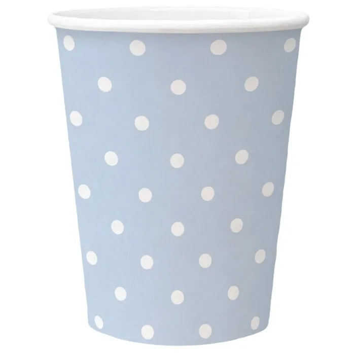 Hauptproduktbild Papírový kelímek PAW Eco 250 ml Dots light blue [8 ks]