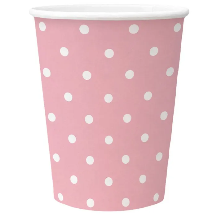 Hauptproduktbild Papírový kelímek PAW Eco 250 ml Dots light pink [8 ks]