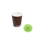 Pappbecher PREMIUM Ripple Wall durchmesser 80mm 280ml `M: 0,2L/8oz` [25 St.]