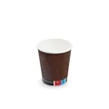 Pappbecher PREMIUM Ripple Wall durchmesser 80mm 280ml `M: 0,2L/8oz` [25 St.]