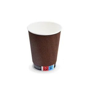 Pappbecher PREMIUM Ripple Wall durchmesser 90mm 420ml `L: 0,3L/12oz` [25 St.]