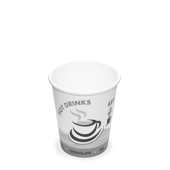 Hauptproduktbild Papírový kelímek s potiskem "HOT DRINKS" 0,2 l (průměr 80 mm) [50 ks]