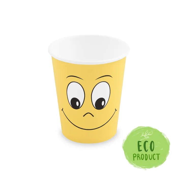 Hauptproduktbild Papírový kelímek, Smiling face, 280 ml, `M`, průměr 80 mm [10 ks]