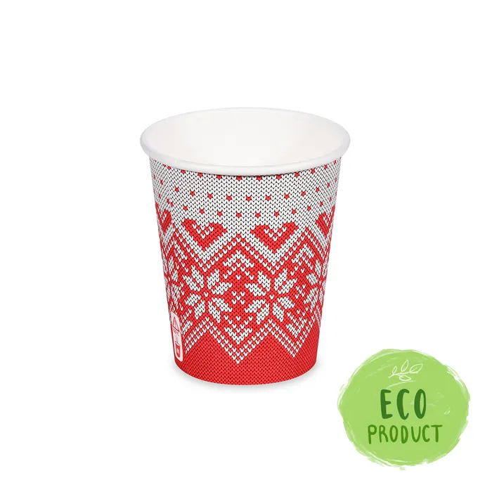 Hauptproduktbild Papírový kelímek "Zimní období" 280 ml, M (průměr 80 mm) [50 ks]