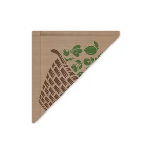 Spitztüte (PAP) braun 34 x 34 cm `1000g` gefädelt [1000 St.]