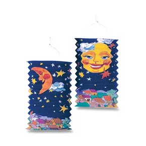 Papierlaterne Sonne und Mond Länge 28 cm