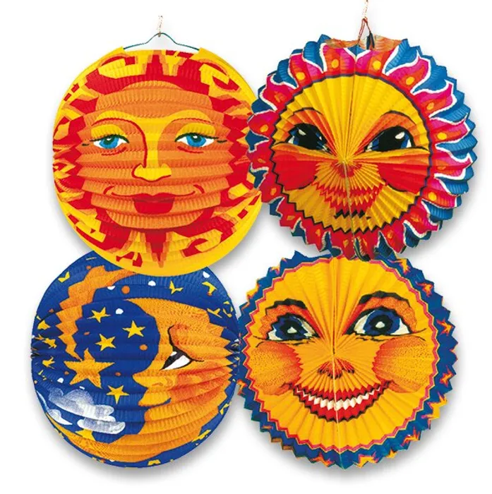 Hauptproduktbild Papírový lampion Sun & Moon průměr 25 cm