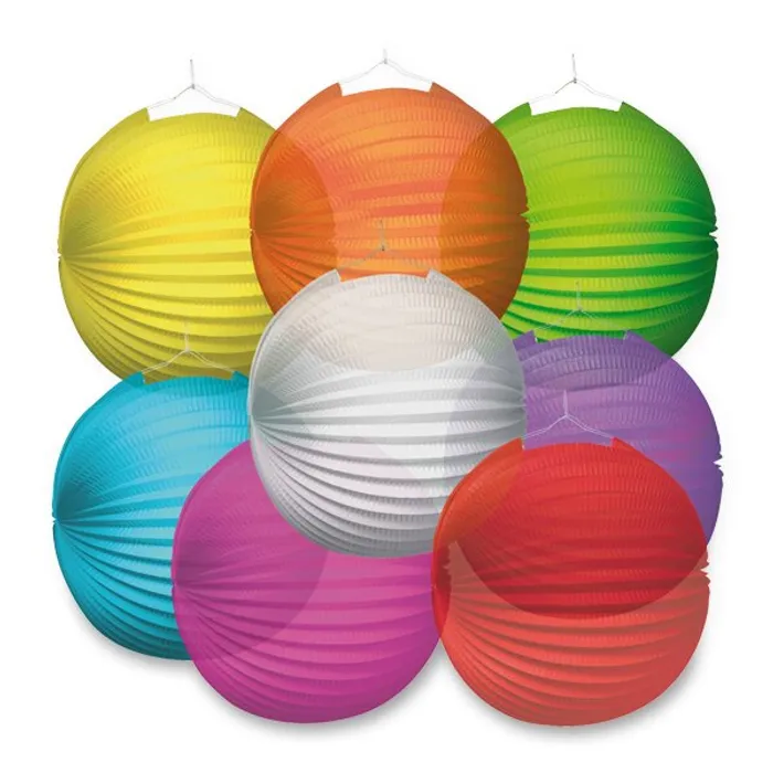 Hauptproduktbild Papírový lampion Transparent průměr 25 cm, mix barev