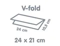 Weiteres Produktbild Papier-Falthandtuch Zick-Zack, V-Falz 2-lagig weiß 24 x 21 cm [4000 St.]
