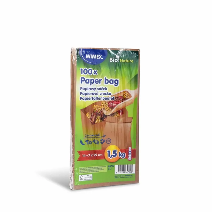 Hauptproduktbild Papírový sáček (FSC Mix) s bočním skladem hnědý 14+7 x 29 cm `1,5kg` [100 ks]