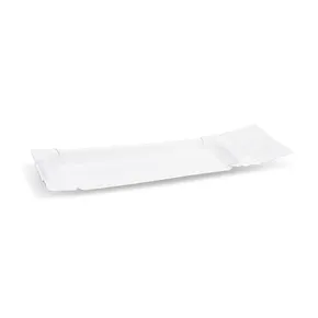 Pappteller mit Abriß weiß 8 x 18+3 cm [250 St.]