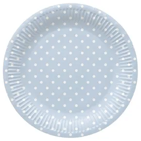 Pappteller (FSC Mix) Dots Light Blue O23cm [8 Stk]