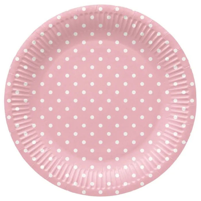Hauptproduktbild Papírový talíř (FSC Mix) Dots Light Pink O23cm [8 ks]