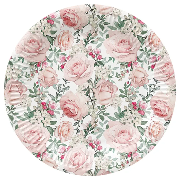 Hauptproduktbild Papírový talíř (FSC Mix) Gorgeous Roses O23cm [8 ks]