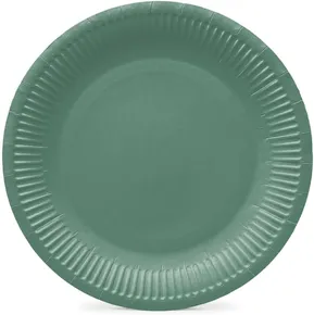 Pappteller (FSC Mix) Monocolor dark green O23cm [8 Stk]