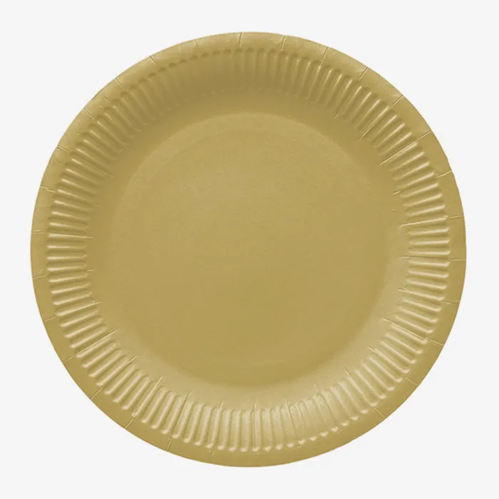 Hauptproduktbild Papírový talíř (FSC Mix) Monocolor gold O23cm [8 ks]
