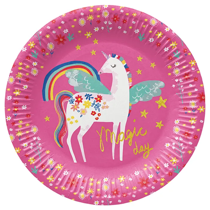 Hauptproduktbild Papírový talíř PAW Eco 23 cm Fairy Unicorn [8 ks]