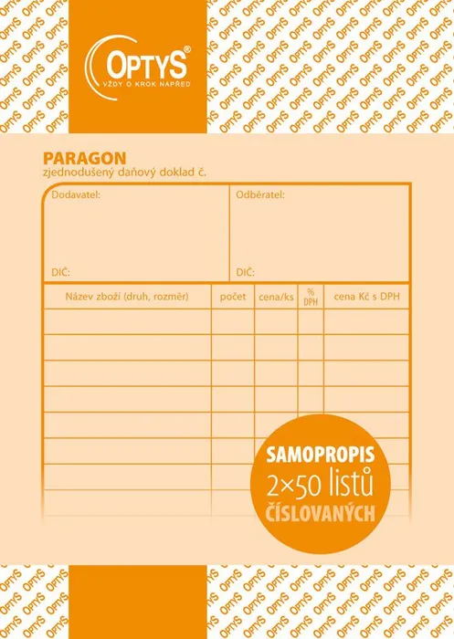 Hauptproduktbild Paragon A6, samopropisovací, číslovaný, 2 x 50 listů 1086