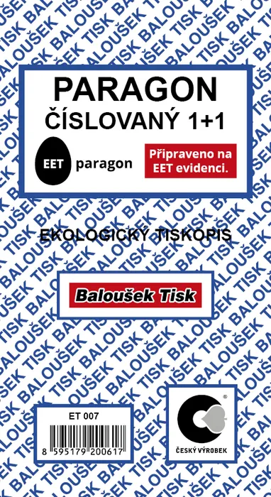 Hauptproduktbild Paragon číslovaný EET ET007