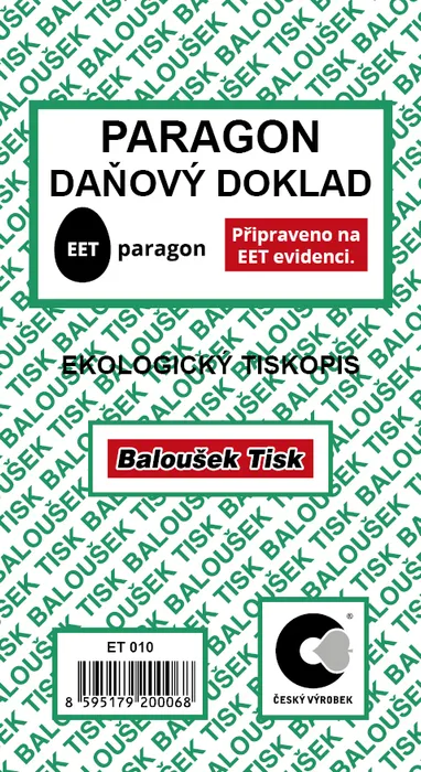 Hauptproduktbild Paragon - daňový doklad ET010