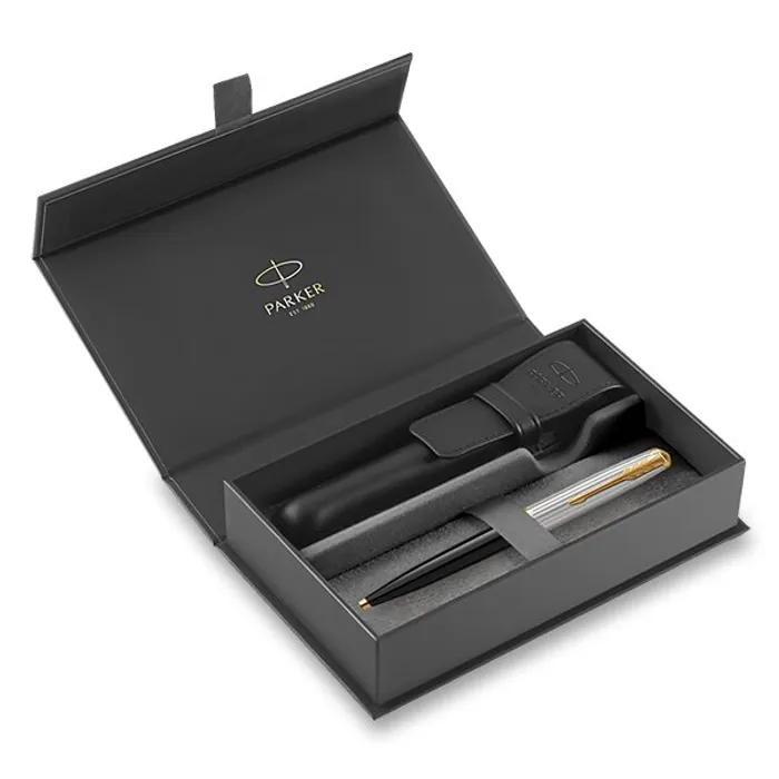 Hauptproduktbild Parker 51 Premium Black GT kuličkové pero, dárková kazeta s koženým pouzdrem