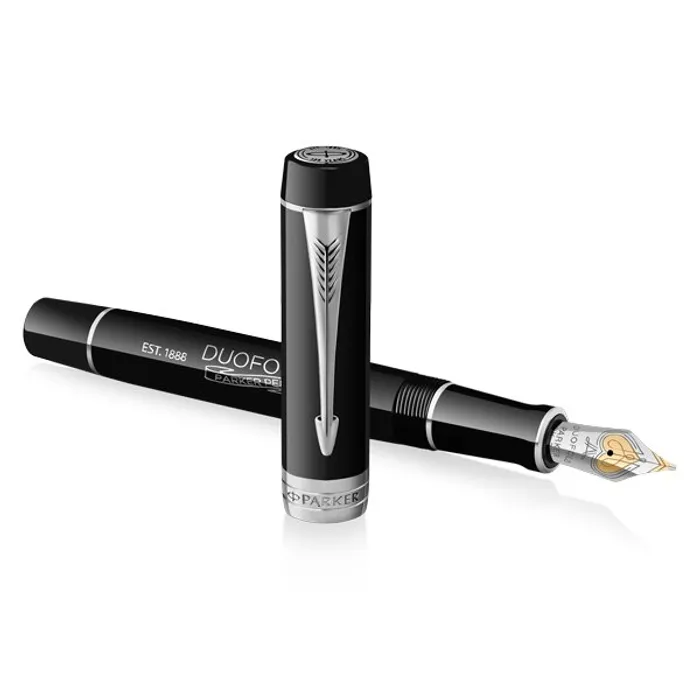 Hauptproduktbild Parker Duofold 135th SE Black CT plnicí pero, dárková sada s pouzdrem hrot M