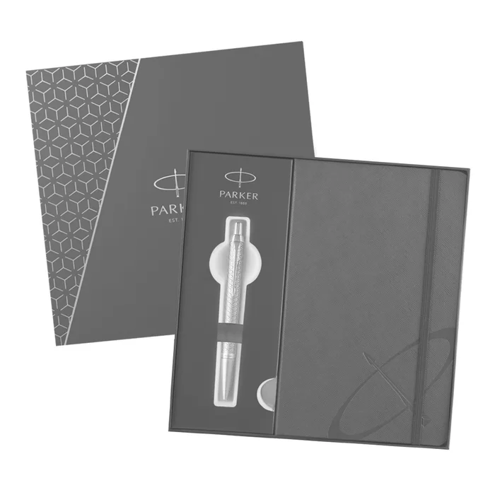 Hauptproduktbild Parker IM Premium Warm Grey GT kuličkové pero, dárková kazeta se zápisníkem