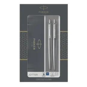 Parker Jotter Edelstahl CT Kugelschreiber und Druckbleistift-Set
