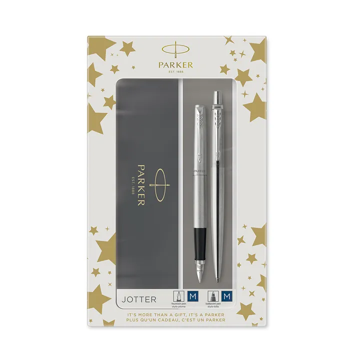 Hauptproduktbild Parker Jotter Stainless Steel CT sada kuličková tužka a plnicí pero