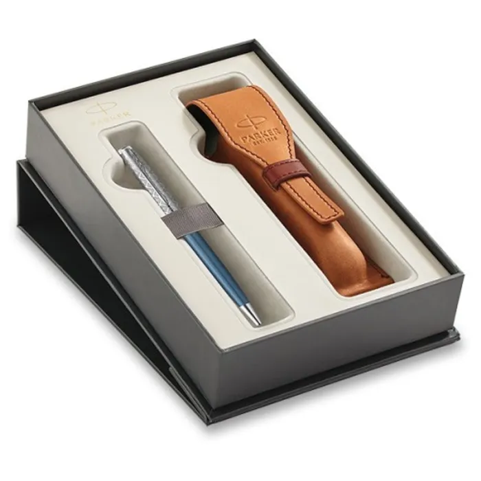 Hauptproduktbild Parker Sonnet Premium Metal Blue CT kuličková tužka, dárková sada s pouzdrem