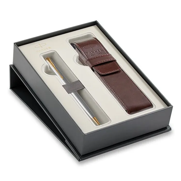 Hauptproduktbild Parker Sonnet Stainless Steel GT kuličková tužka, dárková sada s pouzdrem