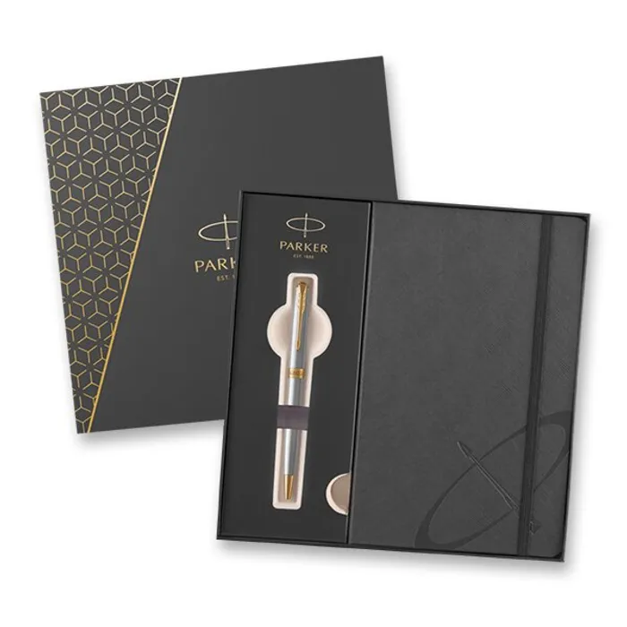 Hauptproduktbild PARKER Sonnet Stainless Steel GT sada kuličkové pero a zápisník
