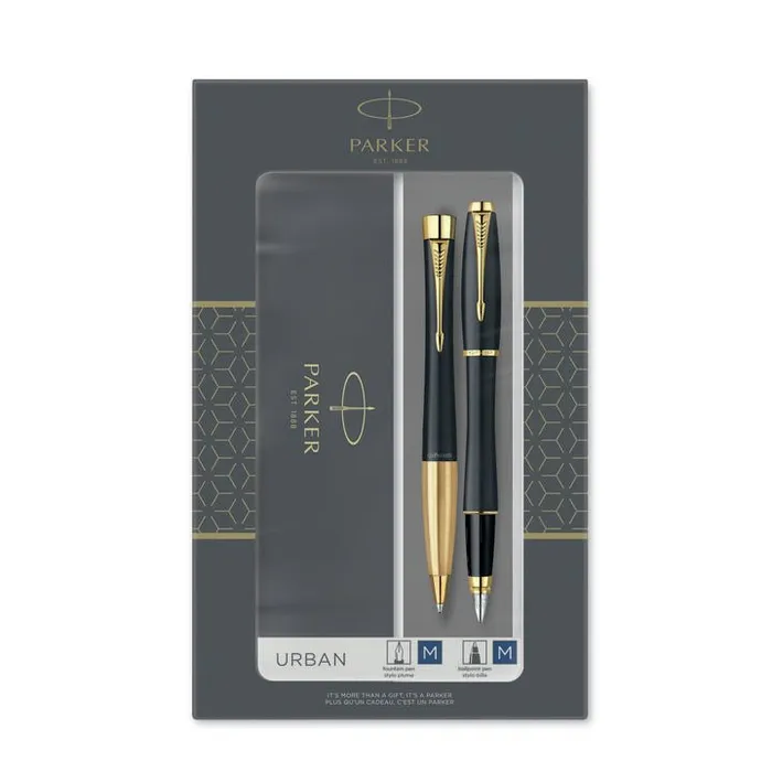 Hauptproduktbild Parker Urban Matt Black CT sada plnicí pero a kuličková tužka