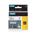 Weiteres Produktbild Dymo Original Schriftband, Dymo, 18488, schwarz Druck/weiss Unterl., 3.5m, 12mm, RHINO Flexible Nylon