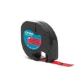 Weiteres Produktbild Dymo Original Schriftband, Dymo, 91203, S0721630, schwarz Druck/rot Unterl., 4m, 12mm, LetraTag
