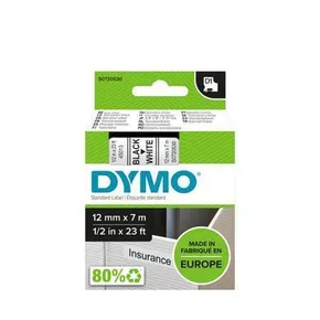 Dymo Original Schriftband, Dymo, 45013, S0720530, schwarz Druck/weiss Unterl., 7m, 12mm, D1