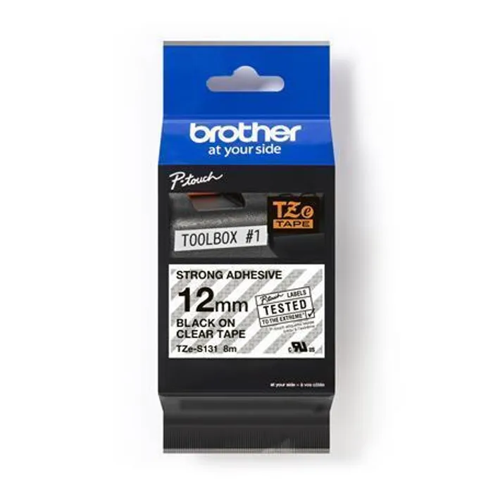 Hauptproduktbild Páska, 12 mm x 8 m, BROTHER, průhledná-černá