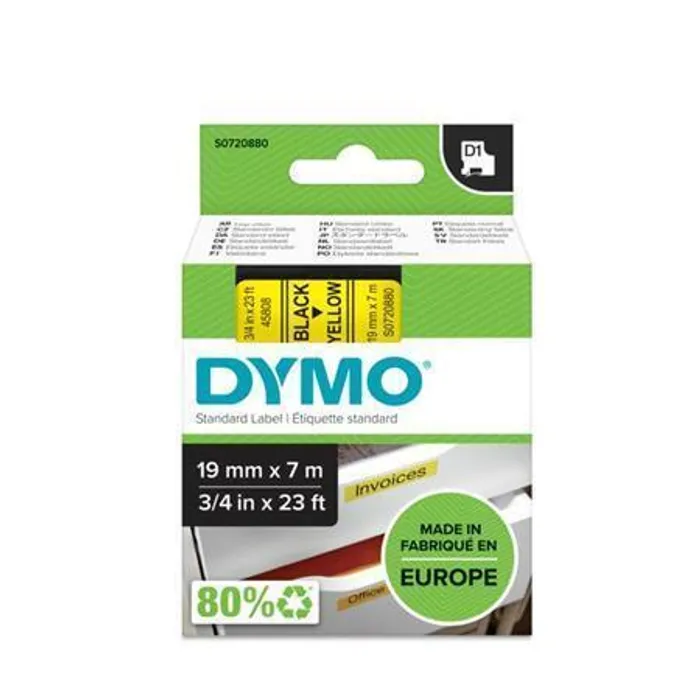 Hauptproduktbild Páska, 19 mm x 7 m, DYMO "D1", žlutá-černá