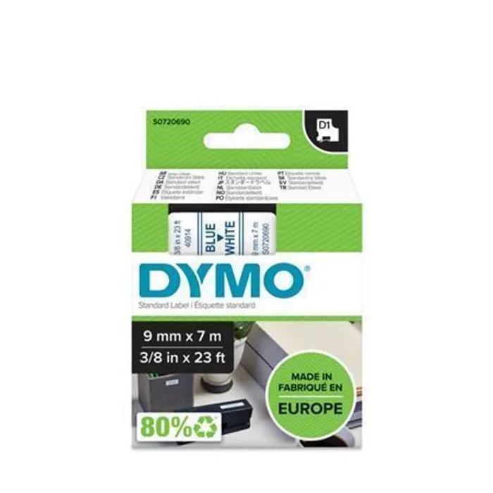 Hauptproduktbild Páska, 9 mm x 7 m, DYMO "D1", bílá-modrá