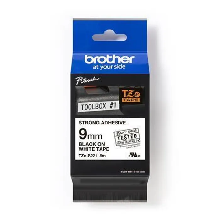 Hauptproduktbild Páska, 9 mm x 8 m, BROTHER, bílá-černá