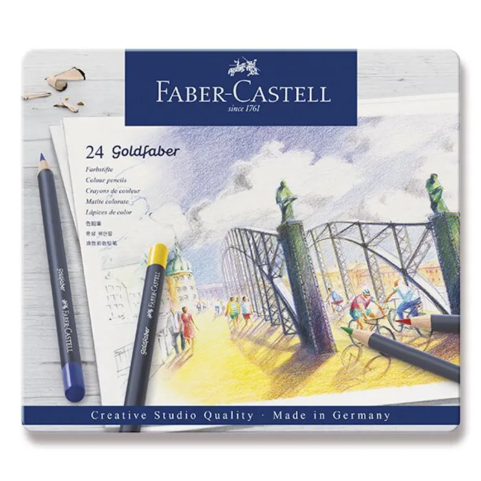 Hauptproduktbild Pastelka Faber-Castell 114724 Goldfaber, plechová krabička 24 ks