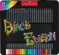 Faber-Castell 116425 Black Edition Buntstift, Blechdose 24 Stk