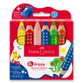 Faber-Castell Grippy Buntstift - 6 Farben, Anspitzer