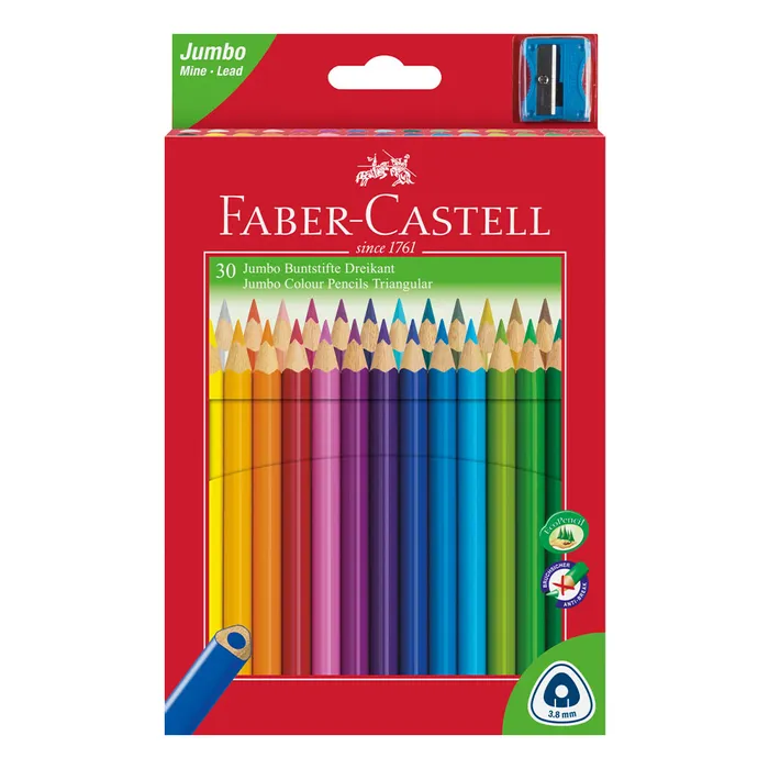 Hauptproduktbild Pastelka Jumbo trojhranné, pap.krabička 30ks Faber Castell 116530
