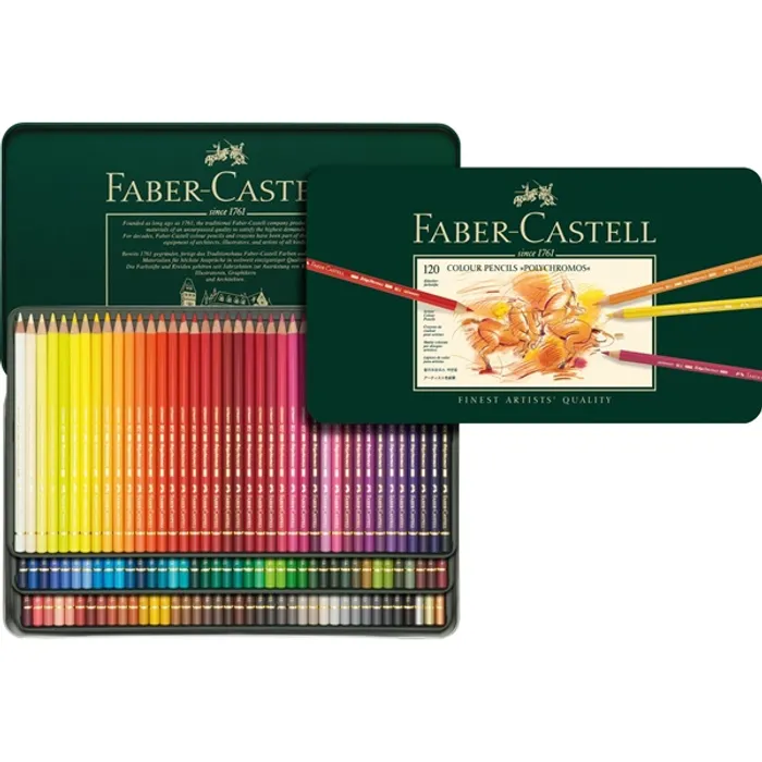 Hauptproduktbild Pastelka Polychromos plech.krabička 120ks Faber Castell 110011