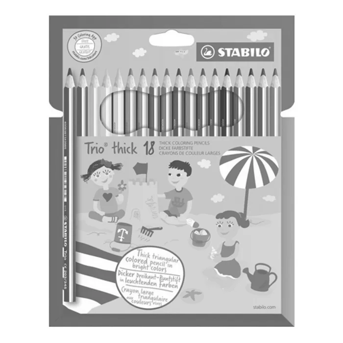 Hauptproduktbild Pastelka Stabilo Trio 18 barev